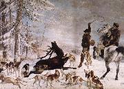Gustave Courbet The Halali of the Stag oil painting